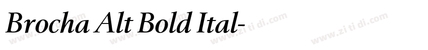 Brocha Alt Bold Ital字体转换